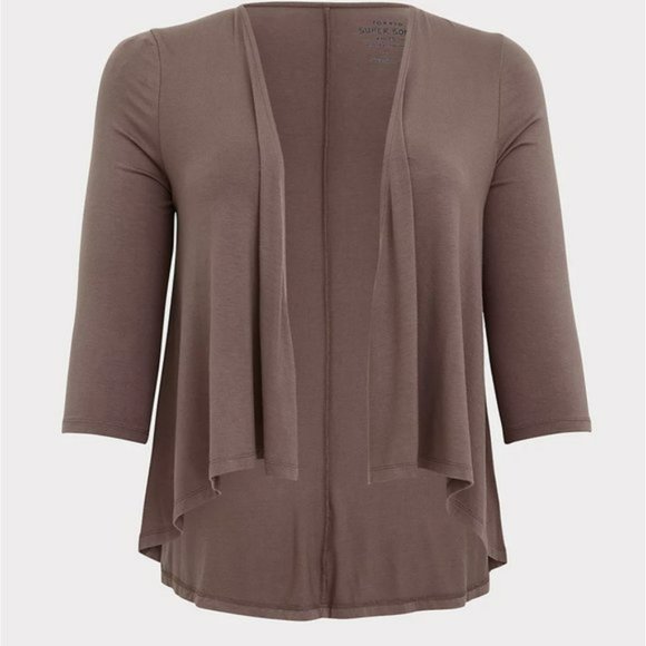 New Torrid Super Soft Hi Lo Open Cardigan 3/4 Sleeve size 2X - Picture 3 of 7